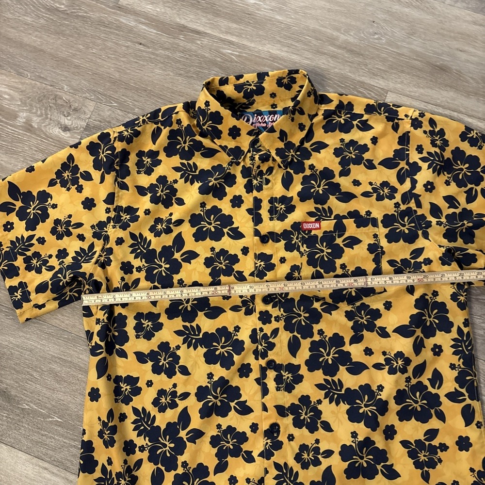 DIXXON Shirt Adult Mens Large Yellow Aloha Series Short Sleeve Hawaiian D lite - Picture 9 of 13